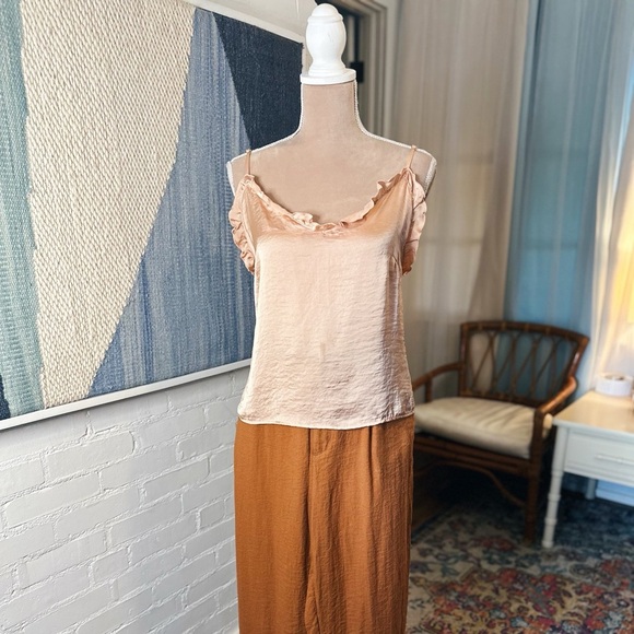 Free People Intimates Ruffle Lingerie Style Tank Top - Picture 1 of 10